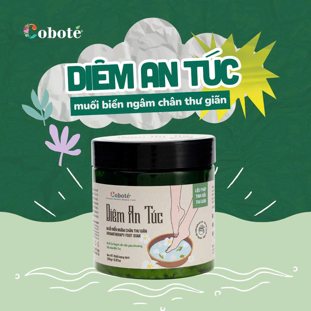 Diêm An Túc Coboté - Muối Biển Ngâm Chân Thư Giãn - Aromatherapy Foot Soak