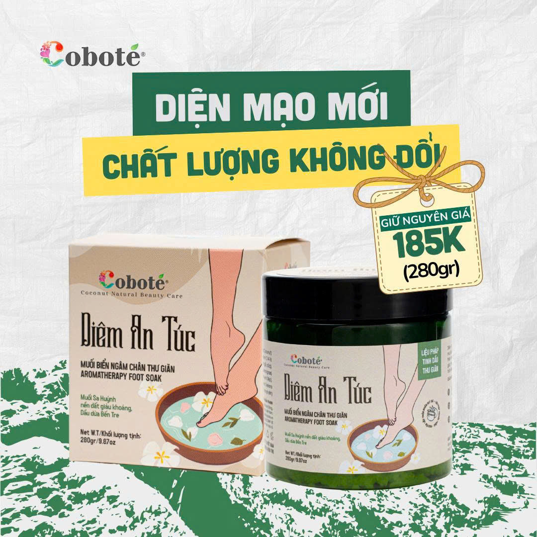 Diêm An Túc Coboté - Muối Biển Ngâm Chân Thư Giãn - Aromatherapy Foot Soak