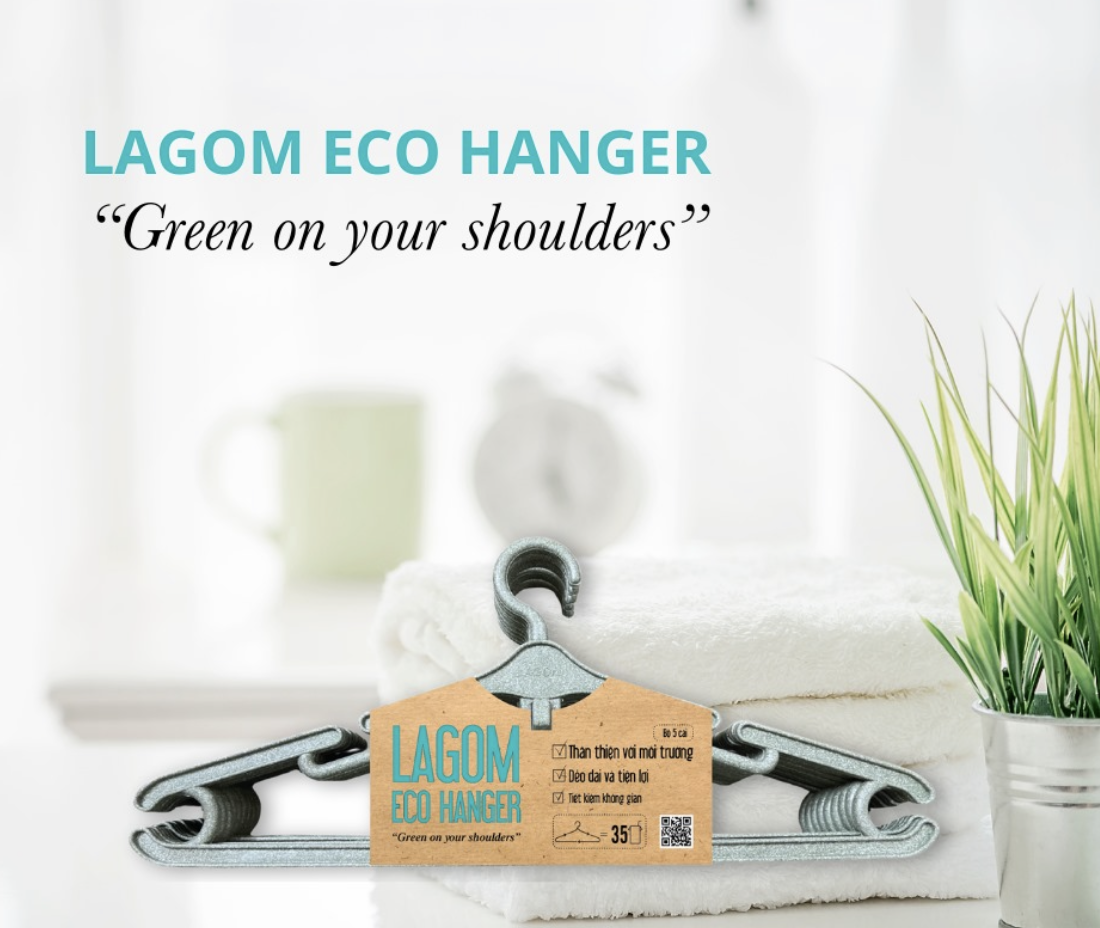 Mắc áo sinh thái tái chế 100% từ vỏ hộp sữa - Lagom