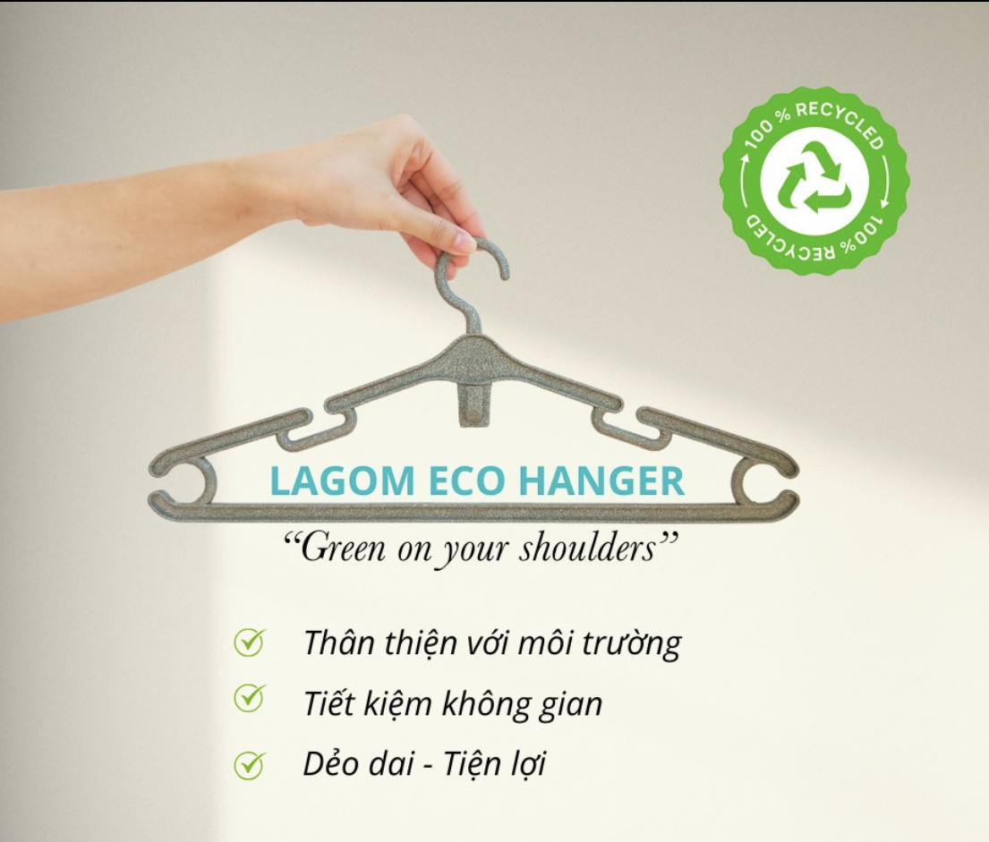 Mắc áo sinh thái tái chế 100% từ vỏ hộp sữa - Lagom